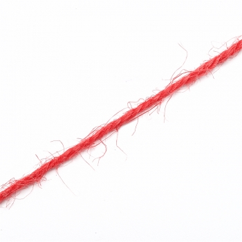 Шнур джутовый 2,5 мм красный 1 метр