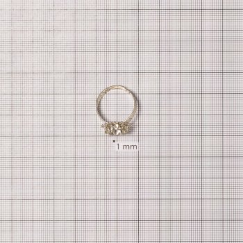 Основа для каблучки діаметр основи для вклеювання 12 мм срібляста