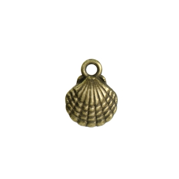 Ракушка-гребешок маленькая металлические подвески бронзовые морские