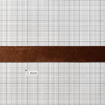 Лента атласная 14 мм коричневая